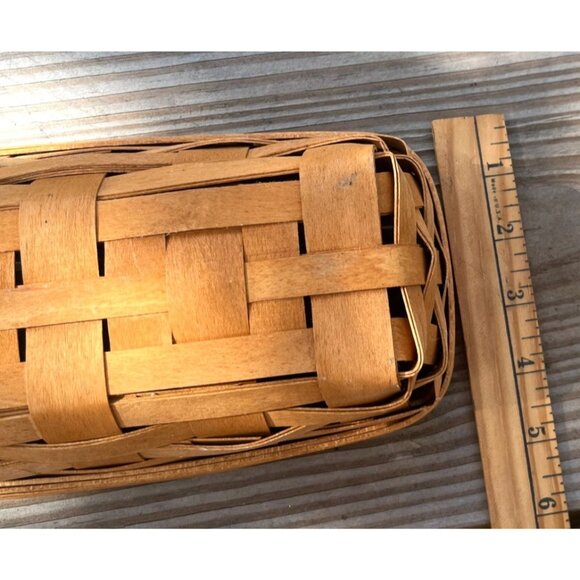 Longaberger 1994 Handwoven Basket Signed Rectangular Design - Picture 9 of 10